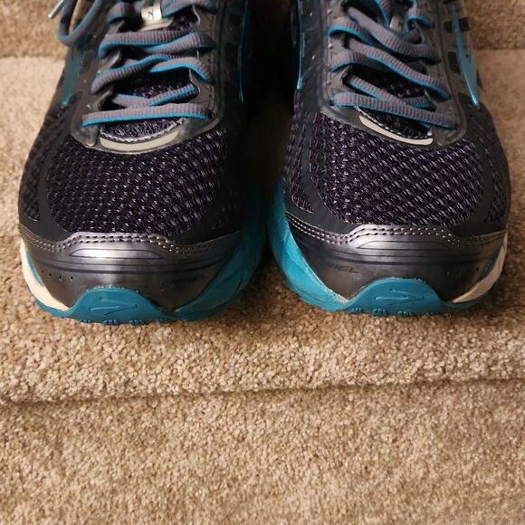 Brooks Ariel 16 Running Shoes Sneakers Gray & Turquoise Blue Women's Size 10 - Picture 3 of 11
